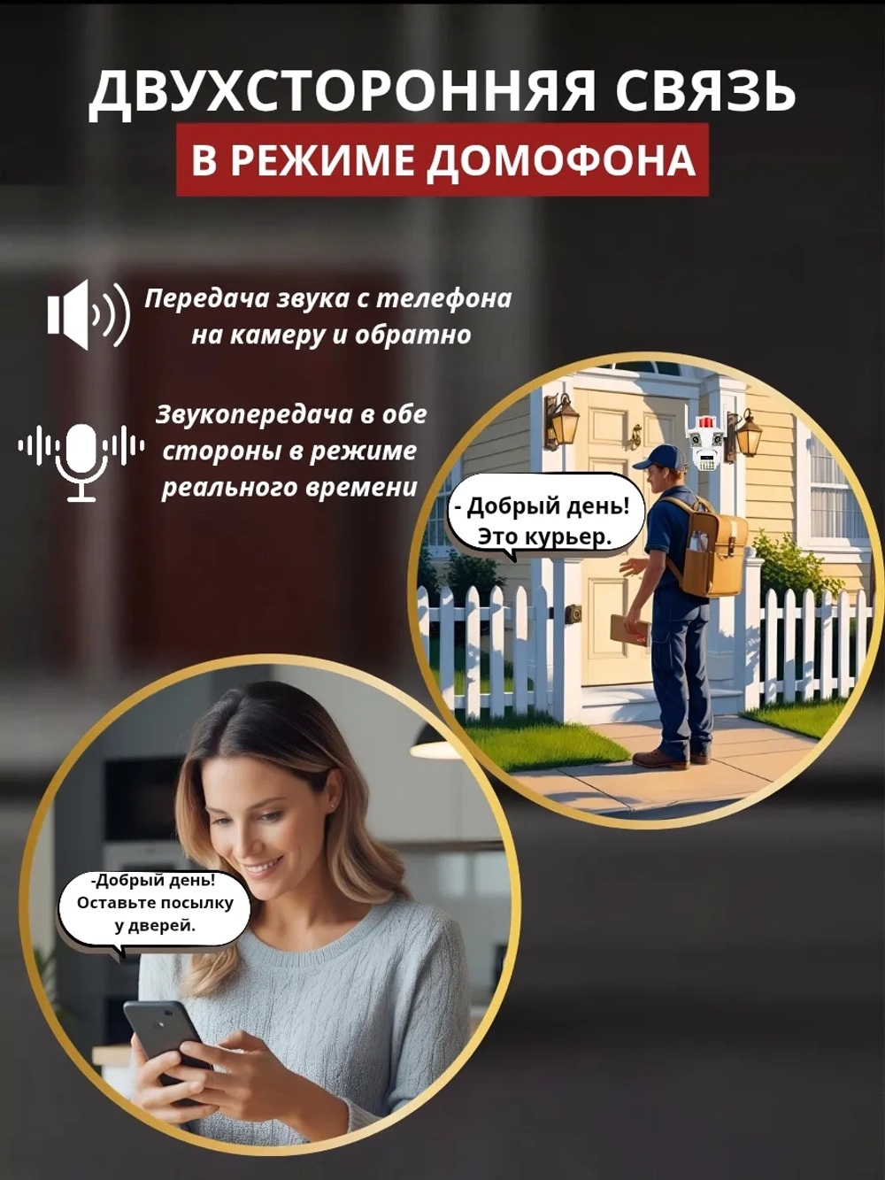 Камера видеонаблюдения уличная Wi-Fi тройная