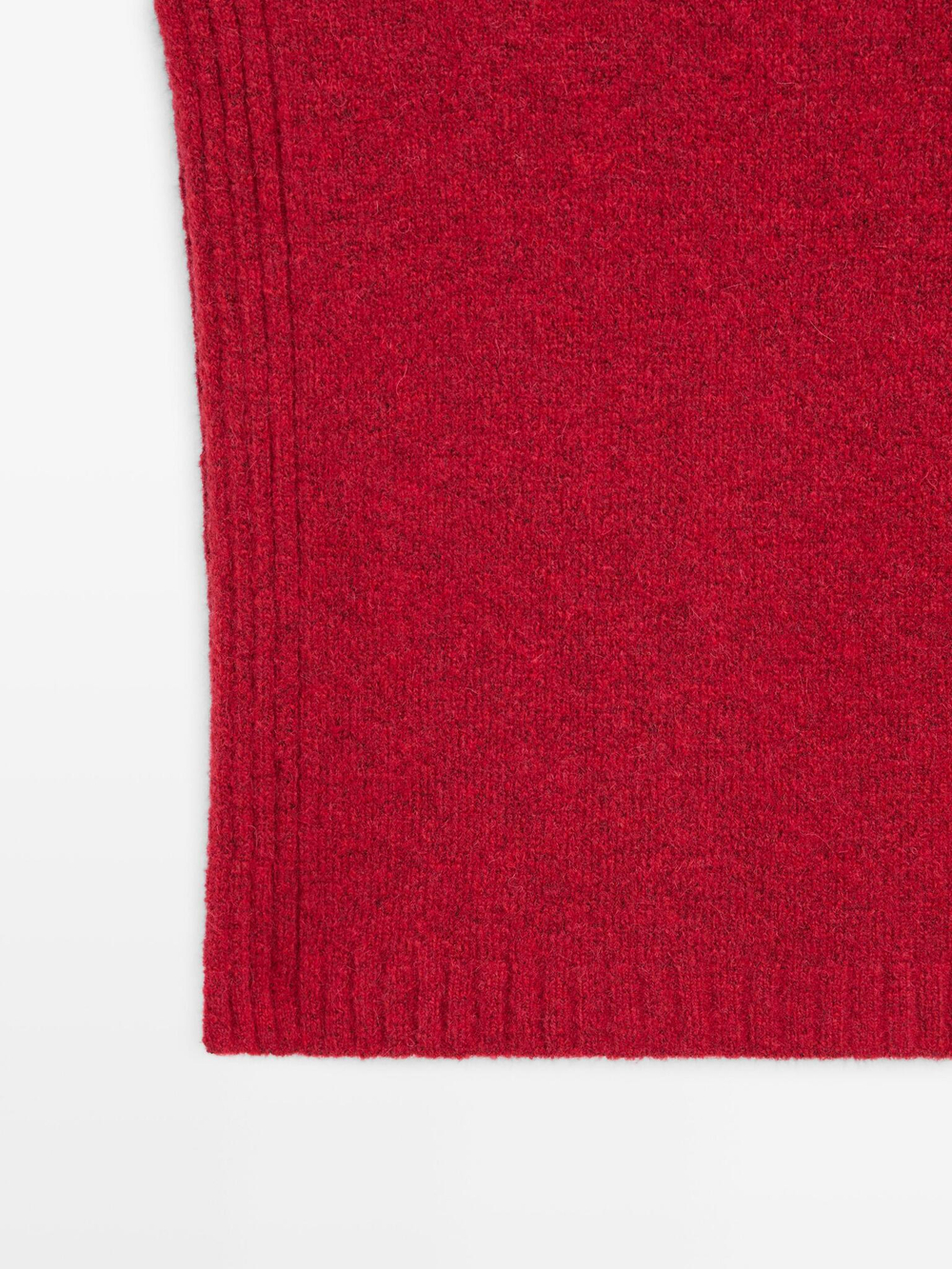 Massimo Dutti Накидка без рукавов с высоким воротником, красный