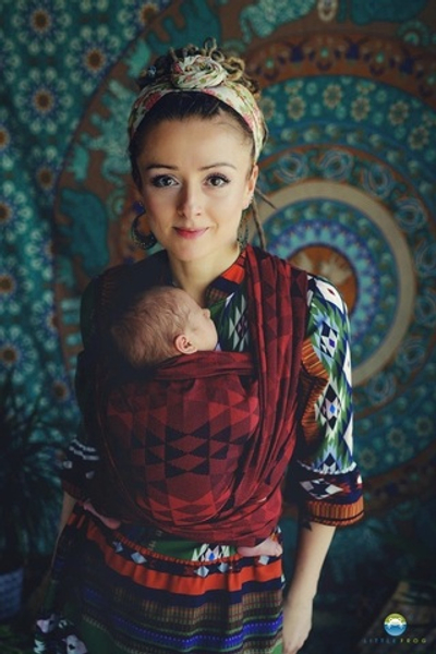 Слинг-шарф «Витраж рубиновый»