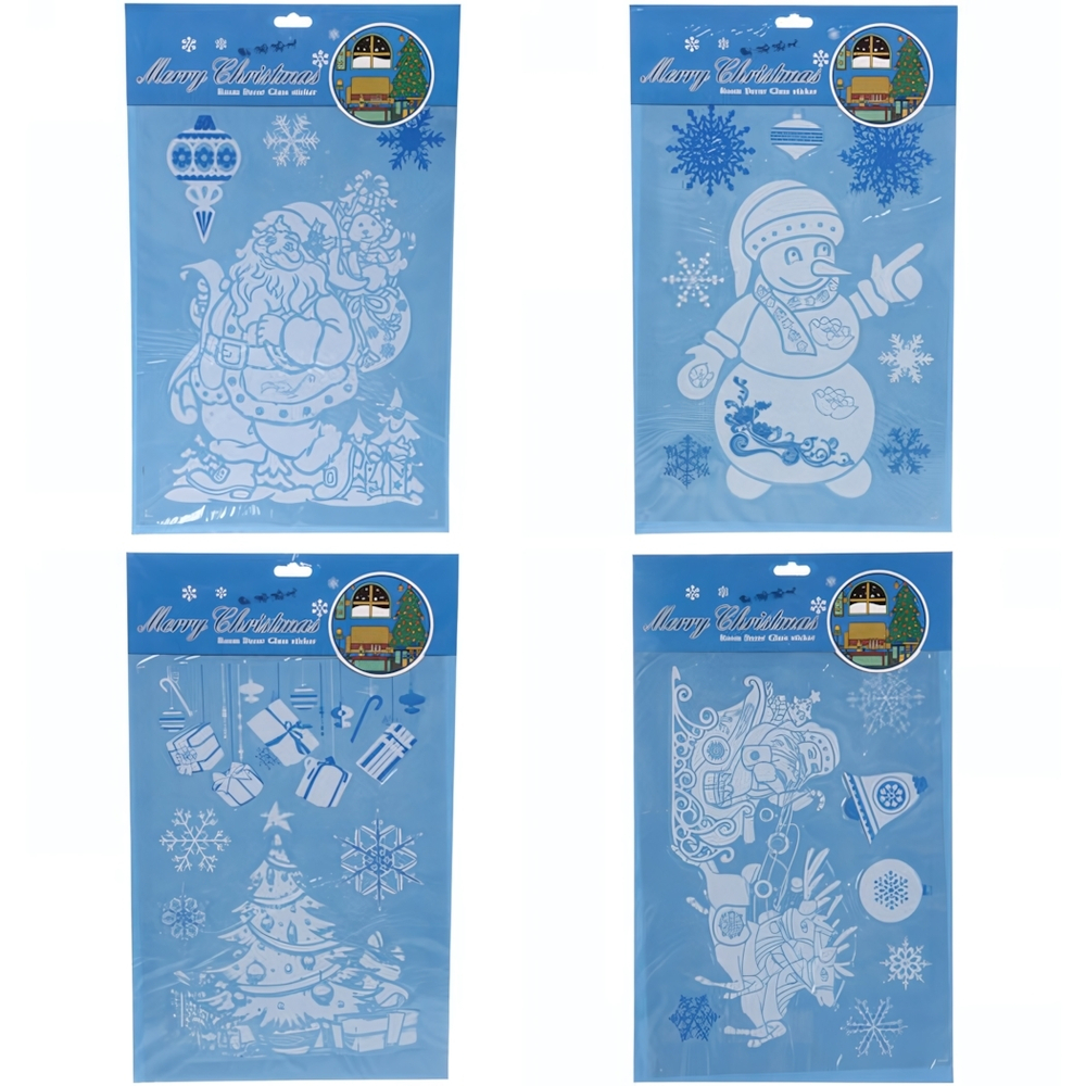 Наклейка новогодняя «Зима» , лист 23х38 см,микс