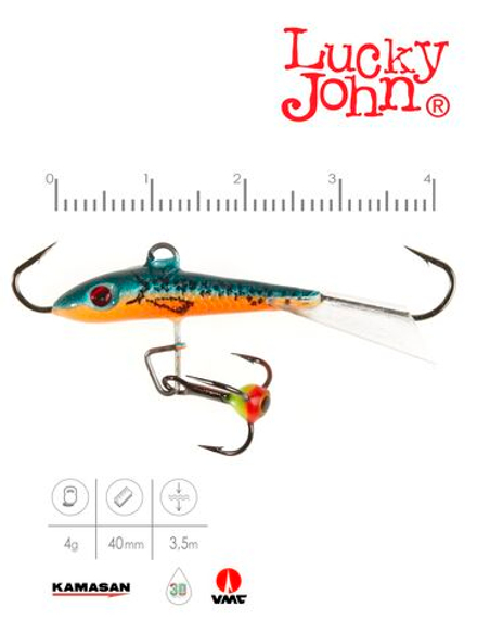 Балансир Lucky John FIN 3 с тр. 40мм/53 блистер