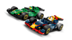 LEGO City 60445 — грузовик F1 с автомобилями RB20 и AMR24, паддок и пит-стоп
