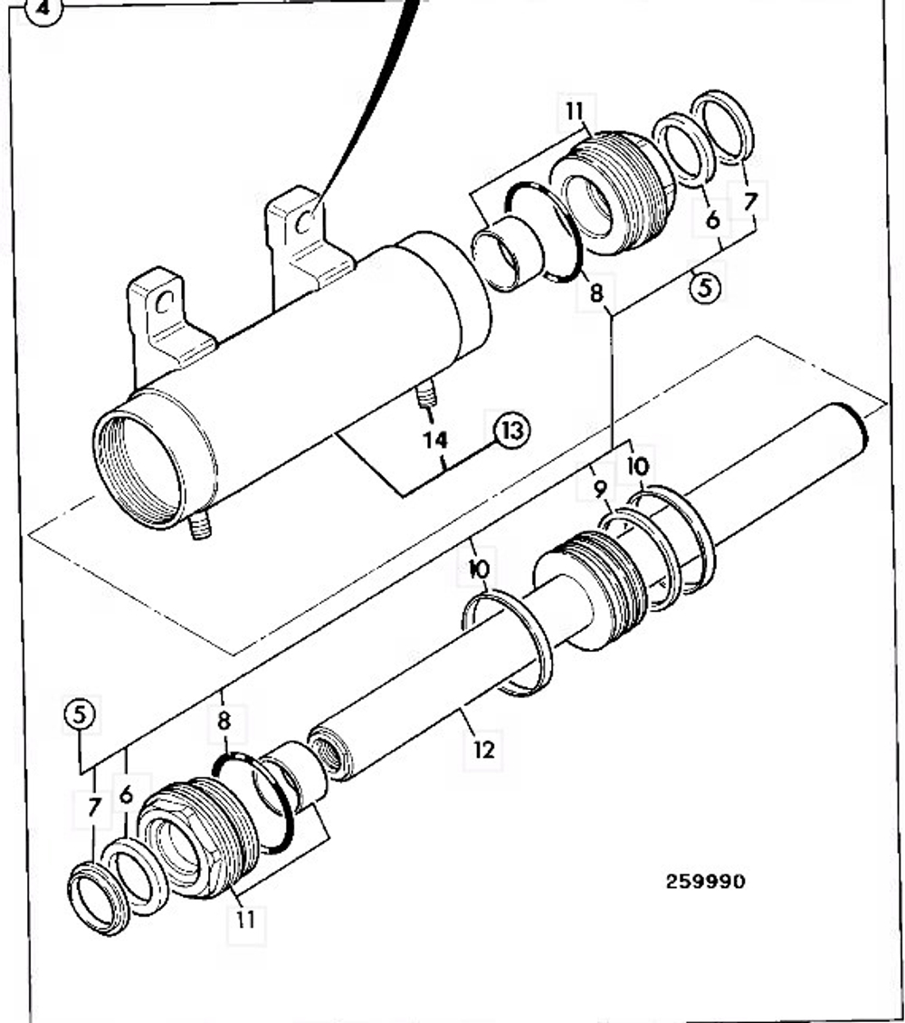 Ремкомплект гидроцилиндра рулевого управления (75х45) | 991/00156 | OKKS