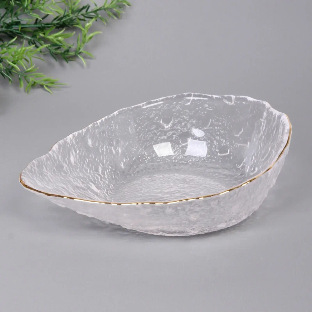 Салатник стеклянный «ICE CRYSTAL» 19,5см прозрачный