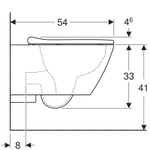 500.683.01.1 SMYLE SQUARE Унитаз подвесной безободковый с сиденьем микролифт, быстросъемное (аналог арт. 500.683.00.2)
