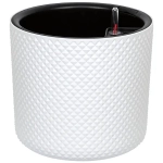 Кашпо ФАСЕТ D280мм с вставкой и с автополивом Белый
