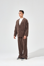 Пиджак оверсайз, вельвет, цвет "тауп"