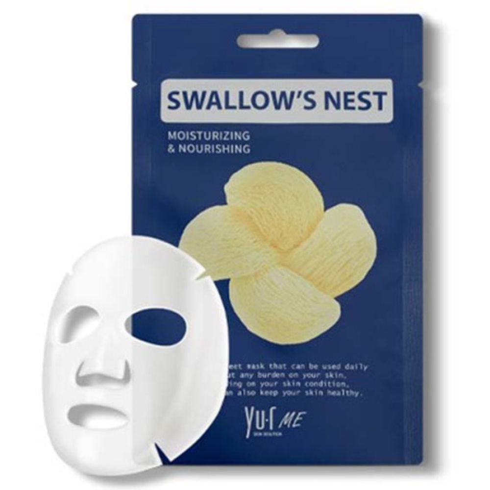 Тканевая маска для лица с экстрактом ласточкиного гнезда YU.R Me Swallow's Nest Sheet Mask