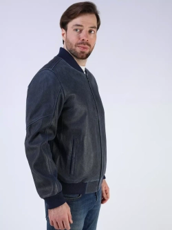 Кожаная куртка демисезонная бомбер