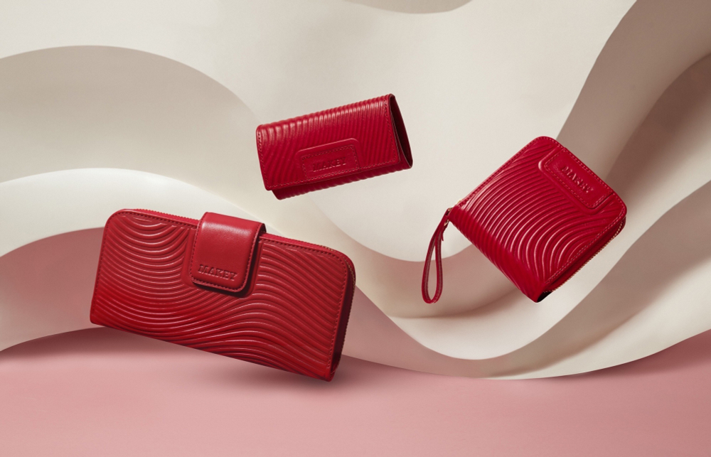 Кошелёк mini «Waves». Цвет красный
