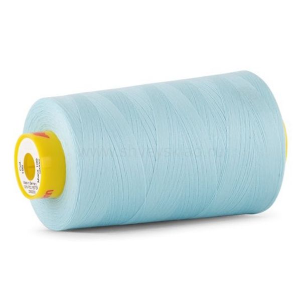 Нитка Gutermann Mara 150 (5000 метров), 1 боб., особо тонкая | 195 голубой лед