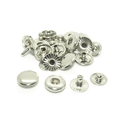 Кнопка Альфа сталь d 12,5 мм, никель