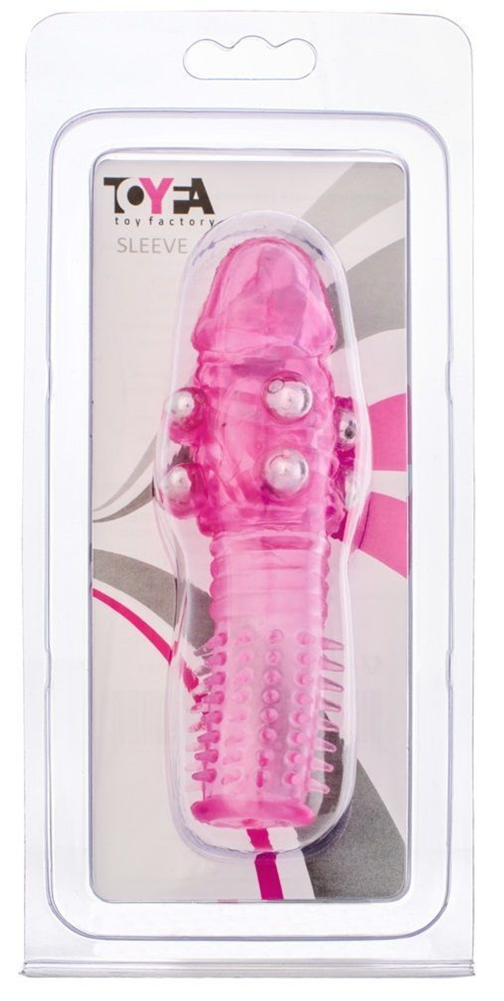 Стимулирующая розовая насадка с шишечками и шипами - 13,5 см. (Цвет: розовый)