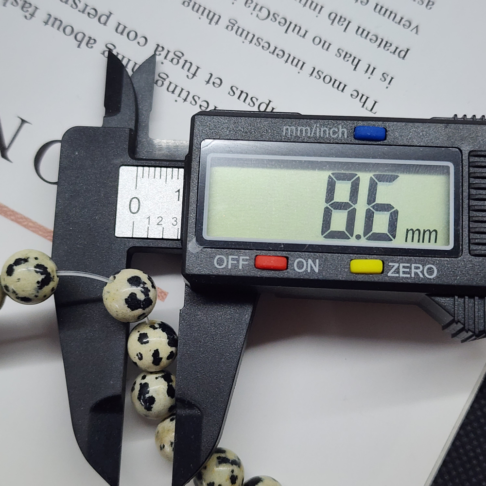 Порфир (яшма далматиновая), бусины шар 8.5мм