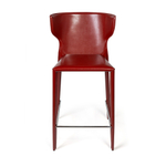 Стул полубарный Austin, кожа ретро-красный