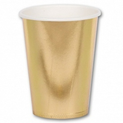 Стакан фольг золотой