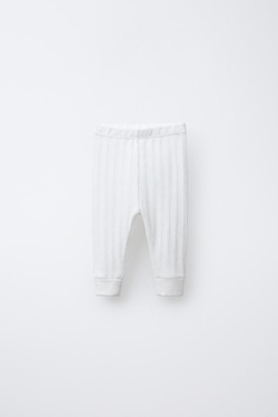 ZARA НАБОР ИЗ ТРЕХ ЛЕГИНСОВ В РУБЧИК, РОЗОВЫЙ