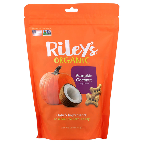 Riley’s Pets, лакомства для собак, тыква и кокос, 340 г (12 унций)