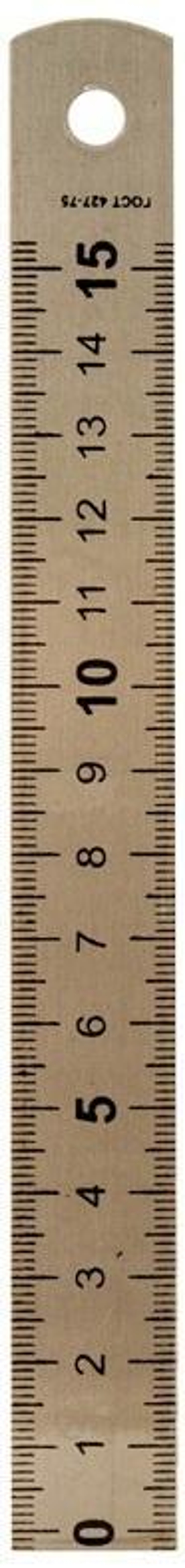 Линейка стальная (пружинистая нержавеющая) 15 см (Пчелка)