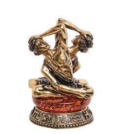 Народные промыслы AM-2743 Фигурка «Знак зодиака-Близнецы» (латунь, янтарь)