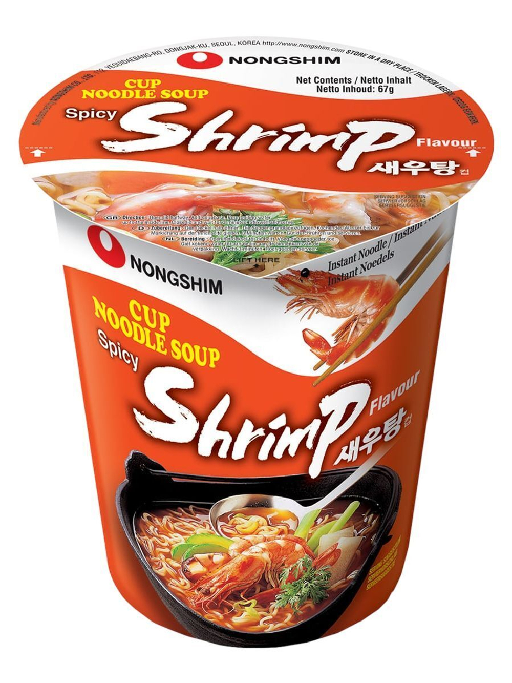 Лапша Nongshim острая Shrimp с креветками 67 г