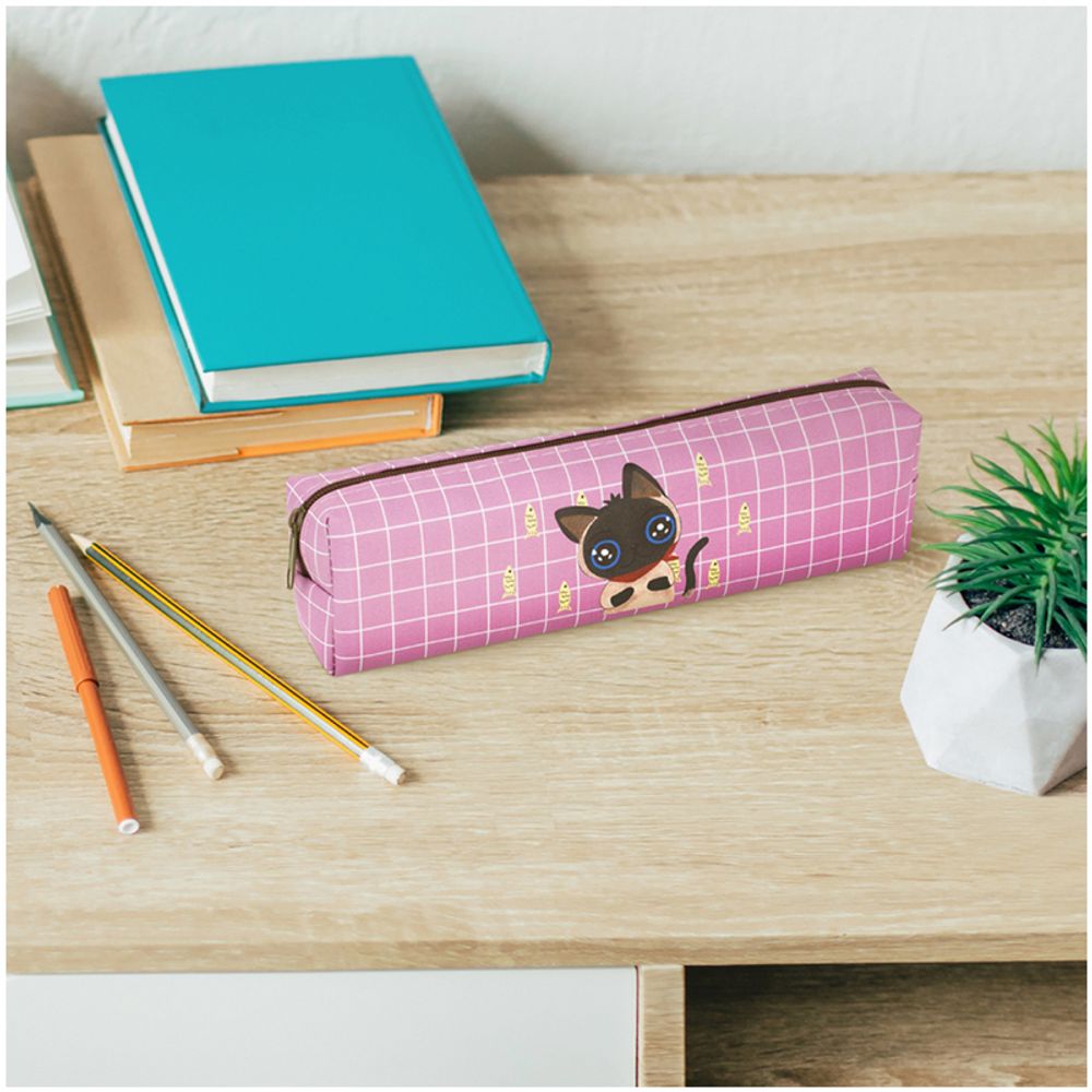 Пенал, 200*55*40 ArtSpace "Kitty", искусственная кожа