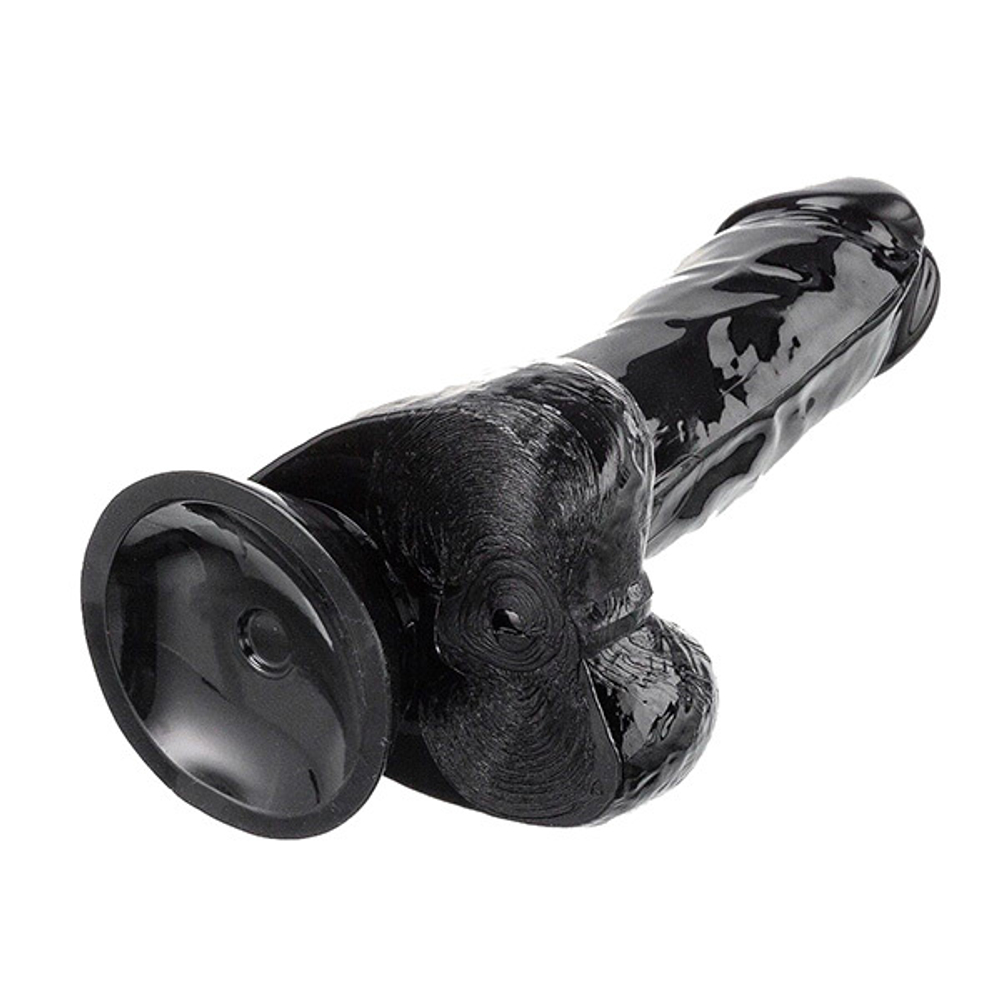 Черный реалистичный фаллоимитатор 18см Devi DT-2007