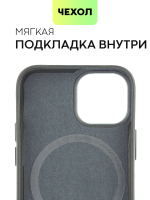 Чехол BROSCORP для Apple iPhone 13 mini оптом (арт. IP13MINI-LEATHER-DARKGREEN)
