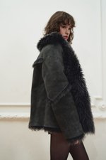 Двусторонняя шубка Grey, Серая