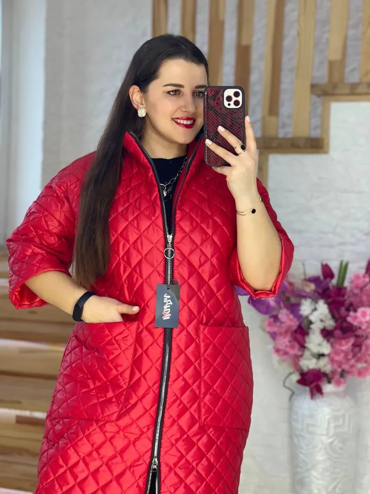 Пальто красное Модель ВЛ-133-3