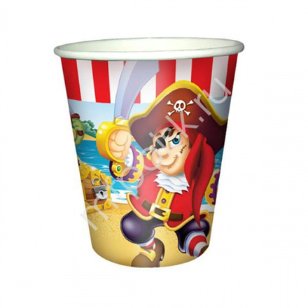 Стаканы Веселый Пират 200 мл 6 шт.