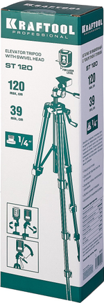 KRAFTOOL ST 120, элевационный штатив (34712)
