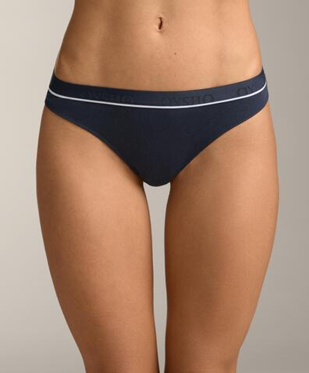 OYSHO Набор из трех трусиков-бразильяно из хлопковой смеси в рубчик, желтый