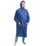 Плащ-дождевик Следопыт PF-RC-09 72х125см Плотный PVC на кнопках с капюшоном и чехлом цв.Синий -