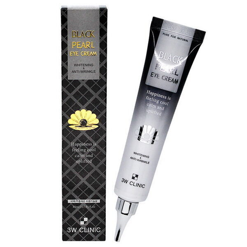 Крем для кожи вокруг глаз с экстрактом чёрного жемчуга 3W Clinic Black Pearl Eye Cream Whitening & Anti-Wrinkle, 40мл