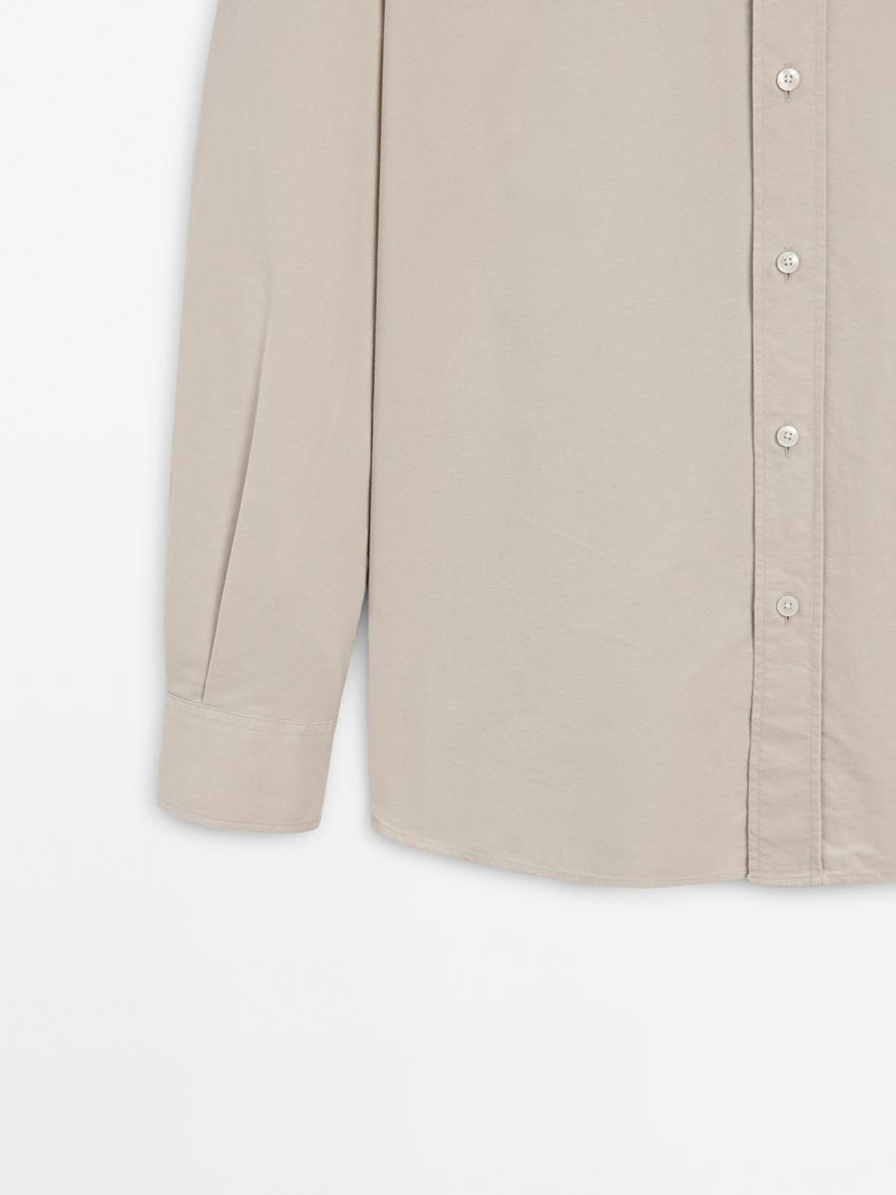 Massimo Dutti Рубашка из 100% хлопка, бежевый