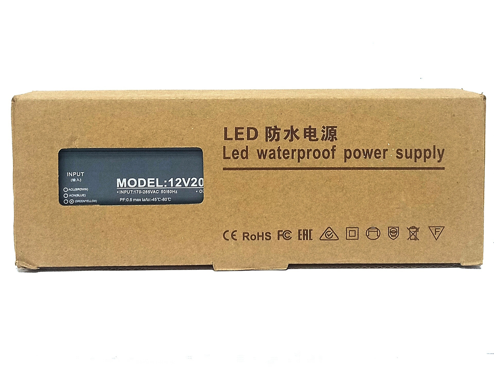 Адаптер питания 12V/200W универсальный IP67 RoHS