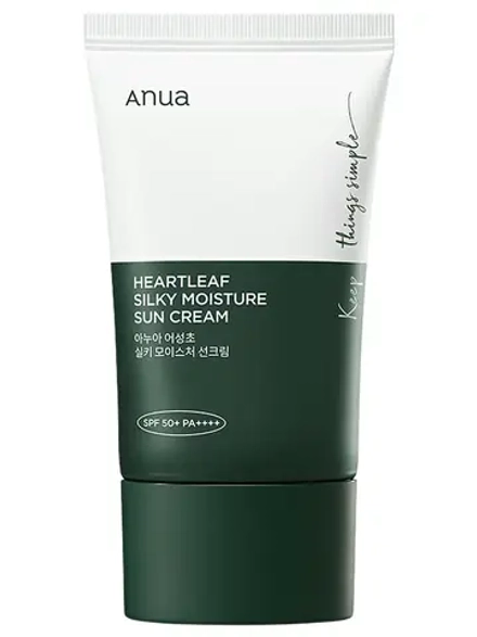 Anua Солнцезащитный крем с экстрактом хауттюйнии SPF50 Heartleaf Silky Moisture Sunscreen 50 мл