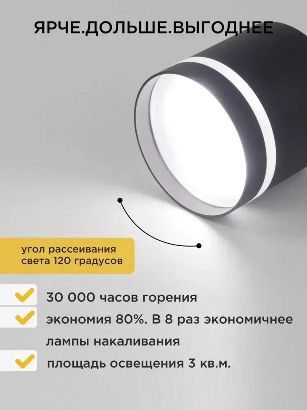 Точечные светильники потолочные GX53 черный, накладной светодиодный спот