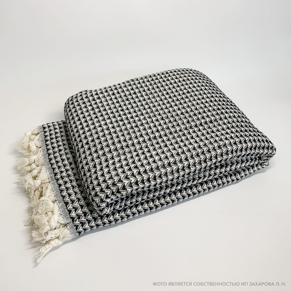 Плед-покрывало из хлопка PIRAMID, цвет Антрацитовый