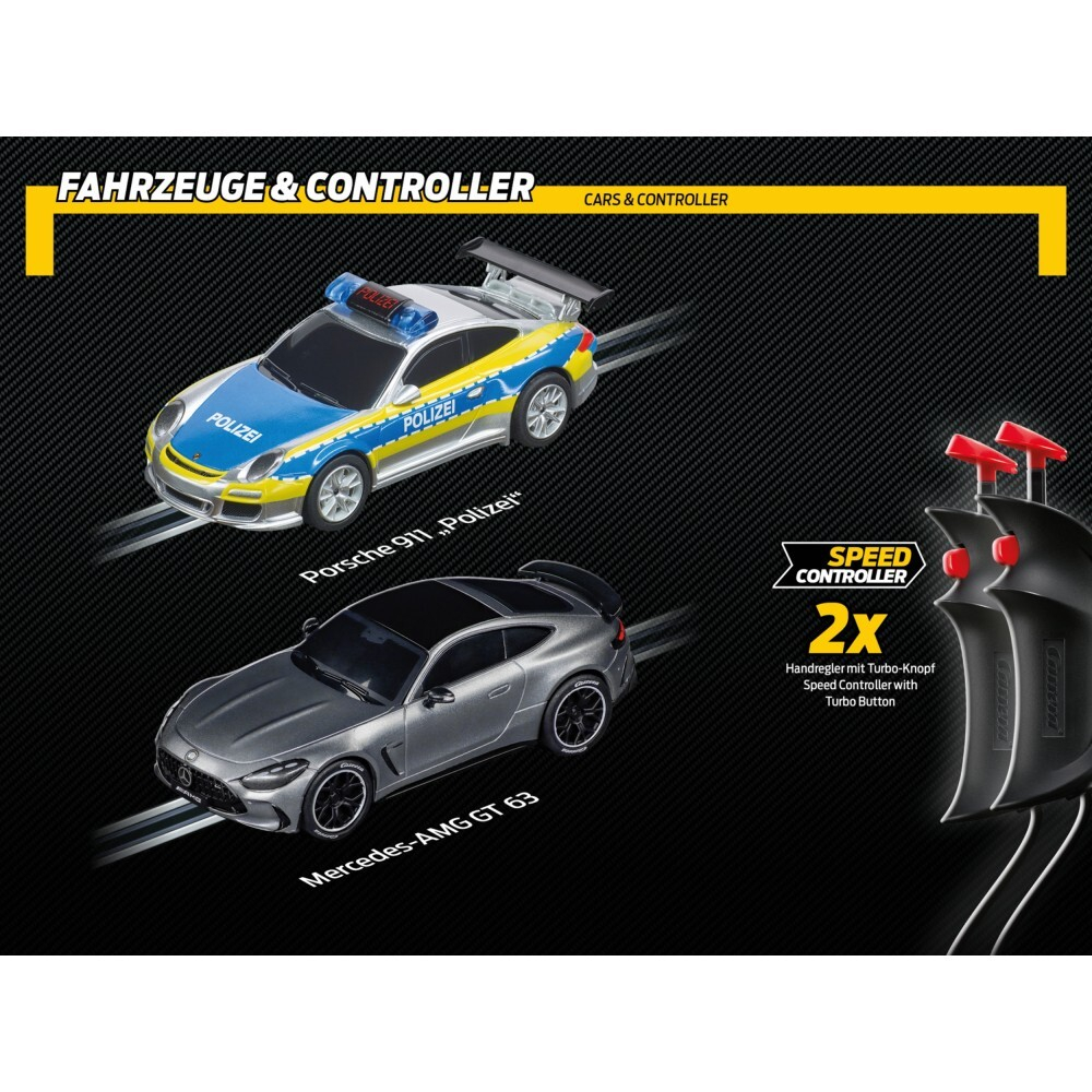 Carrera GO!!! - Автотрек 5,3 м Chase'n Race + 2 машинки 62577 / артикул   62577  / GTIN 4007486625778