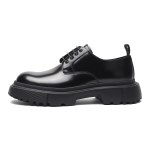 ELLE HOMME Top Grain Cow Leather Dress Shoes Men"s Black