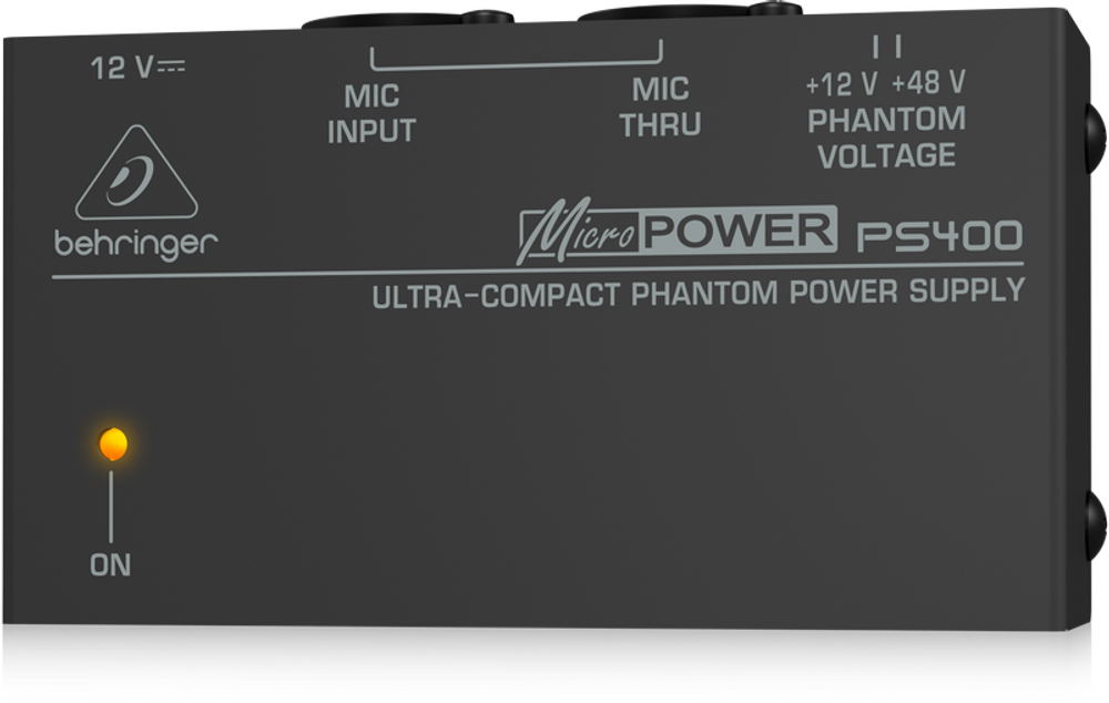 BEHRINGER PS400 - внешний блок фантомного питания с переключаемым рабочим напряжением (+48 В или +12 В).