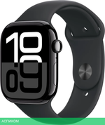 Умные часы Apple Watch Series 10 A2999 46мм OLED черный/черный Sport Band (MWWP3LW/A)