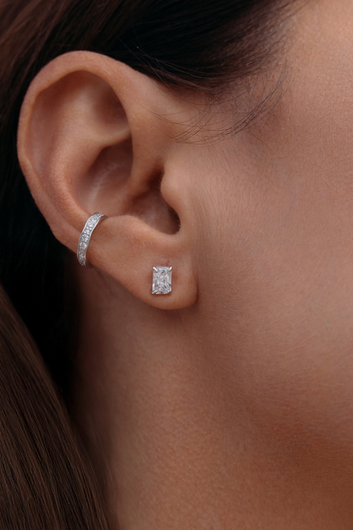 Кафф с фианитами тонкий