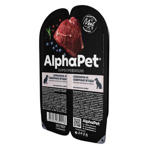 Влажный корм AlphaPet Superpremium для взрослых собак «Оленина и северные ягоды мясные кусочки в соусе» Влажный корм AlphaPet Superpremium для взрослых собак «Оленина и северные ягоды мясные кусочки в соусе»