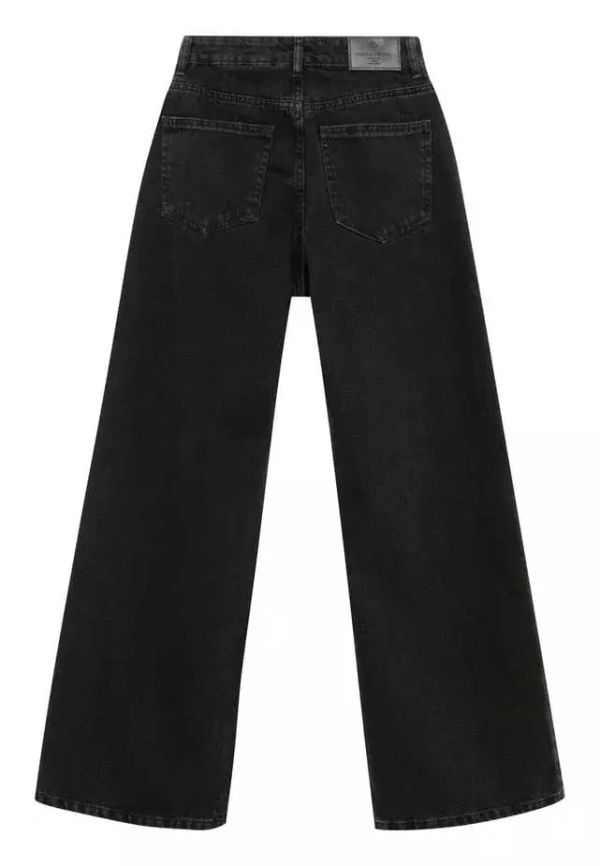 Джинсы Широкие 2360 Palazzo женские черные - фото 2