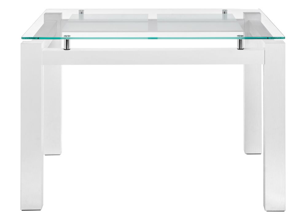 Стеклянный стол Бран 104х74х76 дерево белое