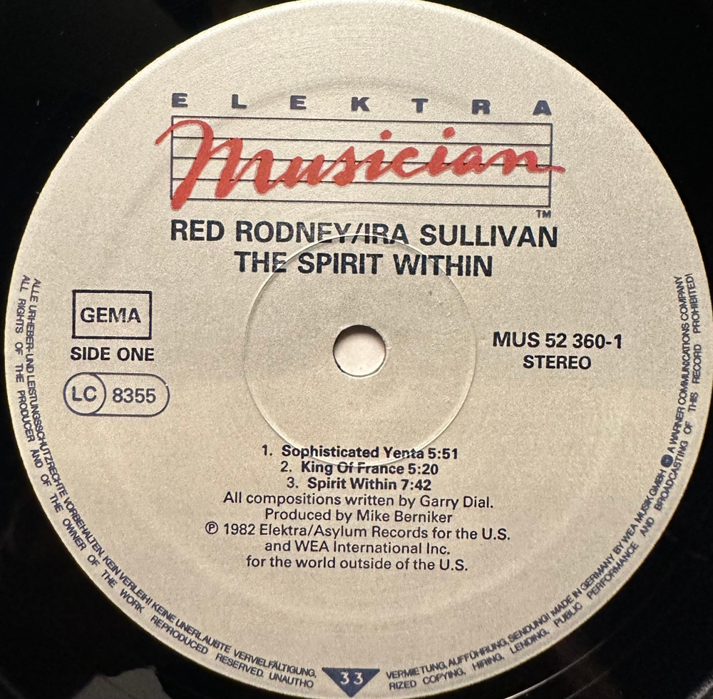 Red Rodney & Ira Sullivan - Spirit Within (Германия 1982г.)