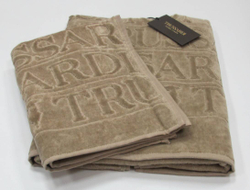 Набор полотенец 2шт Trussardi Overlogo 002 Sand бежевый